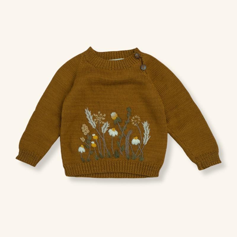 Hand-embroidered Pullover Sweater