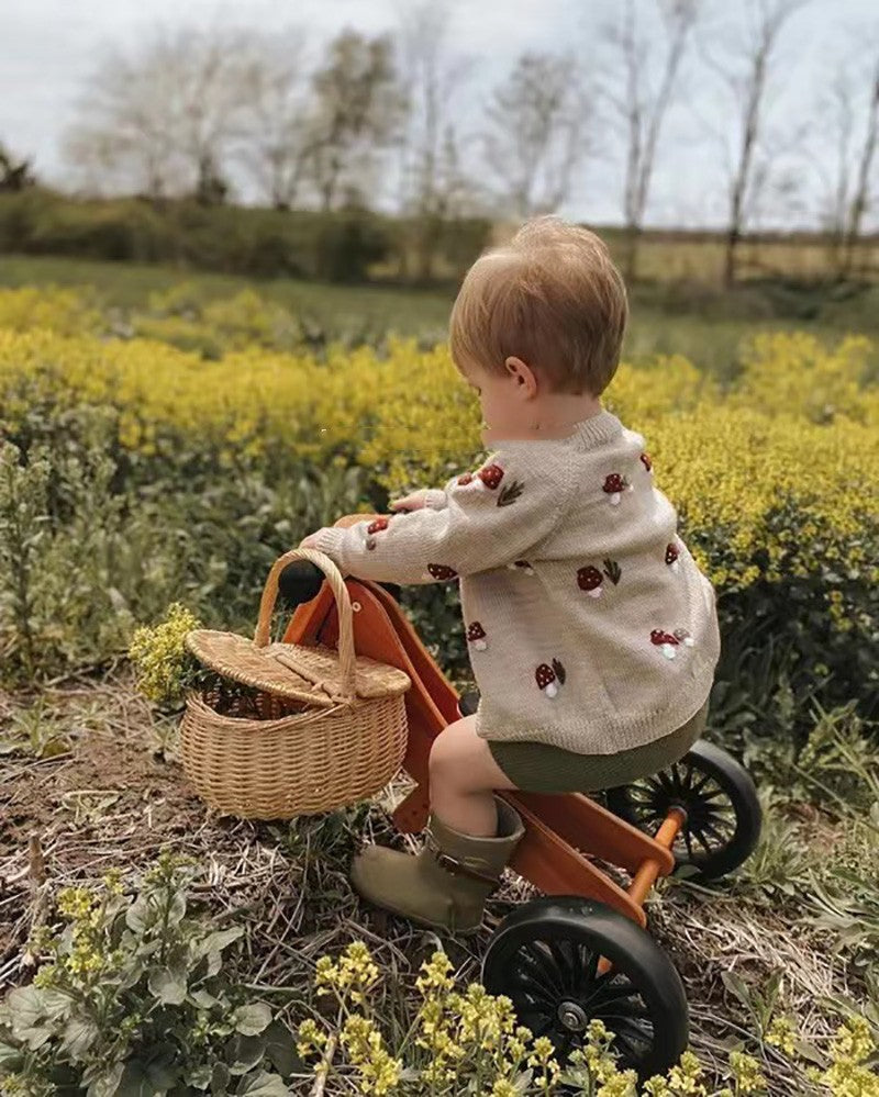 Hand Embroidered Mushroom Knitted Cardigan