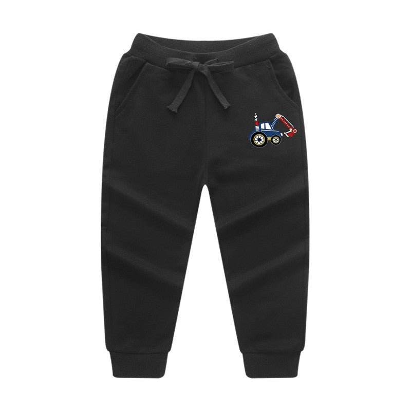 Boys' Solid Color Digger Print Sweatpants