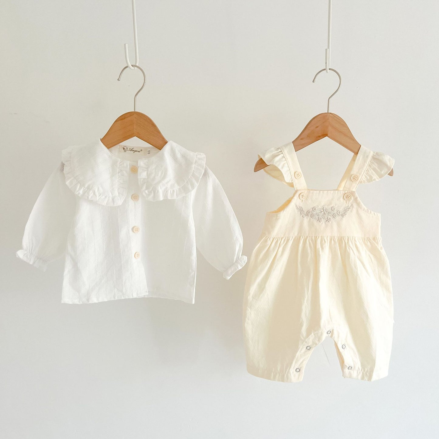 Loose Adjustable Suspender Romper for Baby Girls – Soft Cotton | Louna Kids