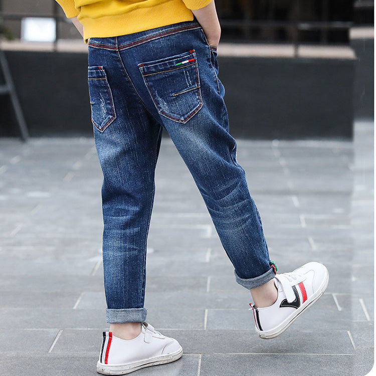 Boys Denim Trousers – Straight Cut Cotton Jeans for Kids 3–8 yrs