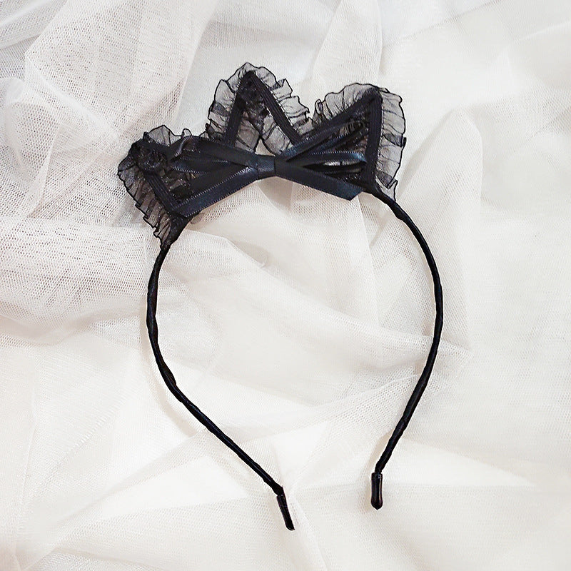 Lace Cat Ears Headband Children's Hair Accessories Cute Rabbit Ears Headband Lace Sexy Hairpin