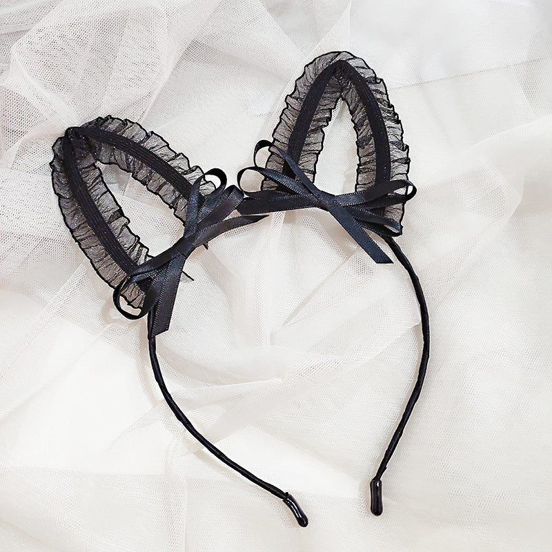 Lace Cat Ears Headband Children's Hair Accessories Cute Rabbit Ears Headband Lace Sexy Hairpin