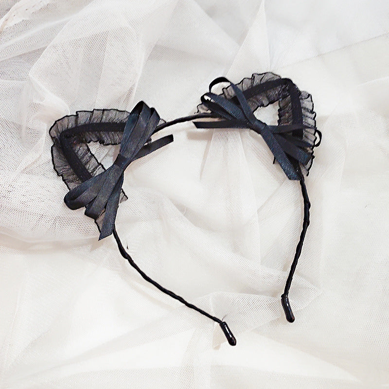Lace Cat Ears Headband Children's Hair Accessories Cute Rabbit Ears Headband Lace Sexy Hairpin