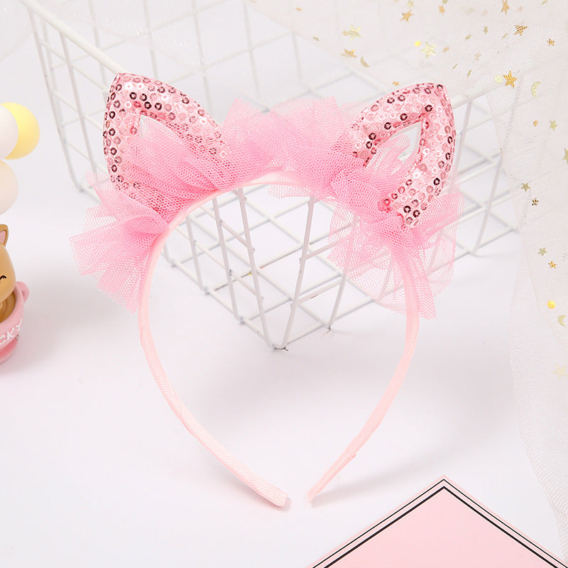 Lace Cat Ears Headband Children's Hair Accessories Cute Rabbit Ears Headband Lace Sexy Hairpin