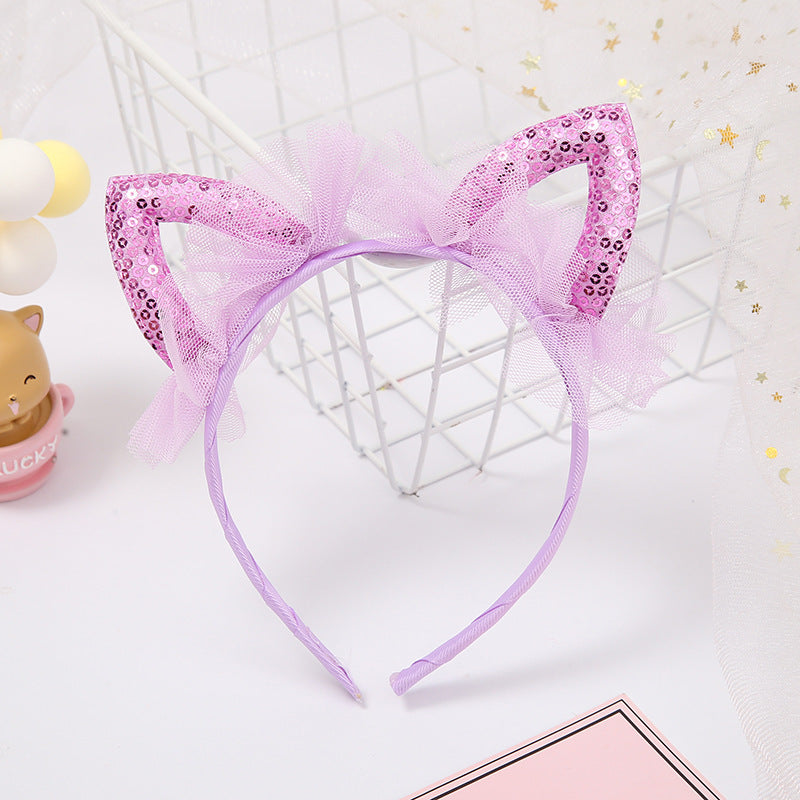 Lace Cat Ears Headband Children's Hair Accessories Cute Rabbit Ears Headband Lace Sexy Hairpin