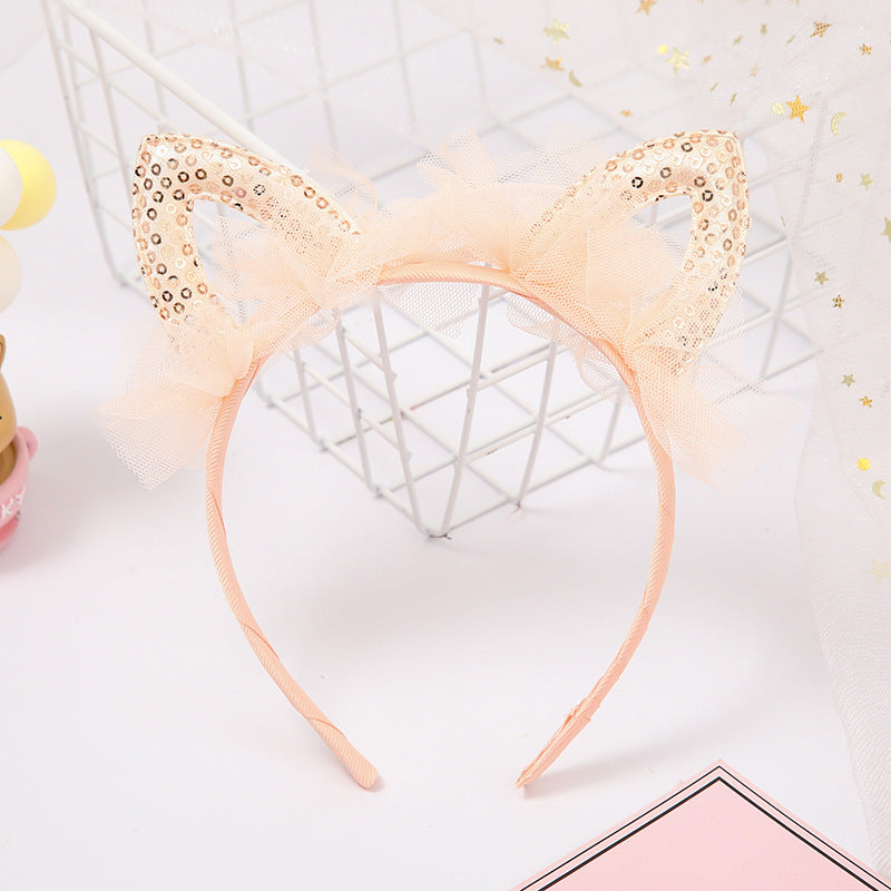 Lace Cat Ears Headband Children's Hair Accessories Cute Rabbit Ears Headband Lace Sexy Hairpin