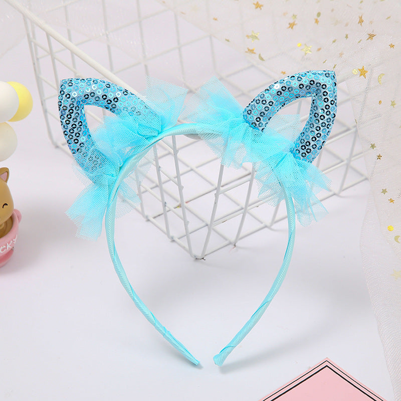Lace Cat Ears Headband Children's Hair Accessories Cute Rabbit Ears Headband Lace Sexy Hairpin