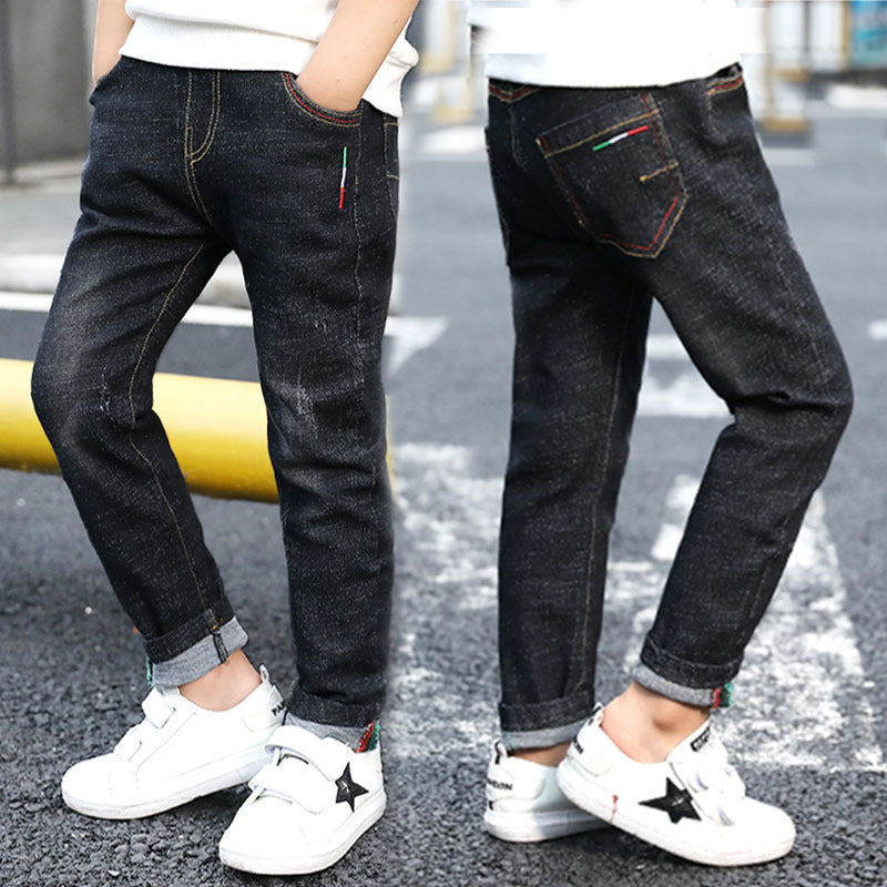 Boys Denim Trousers – Straight Cut Cotton Jeans for Kids 3–8 yrs