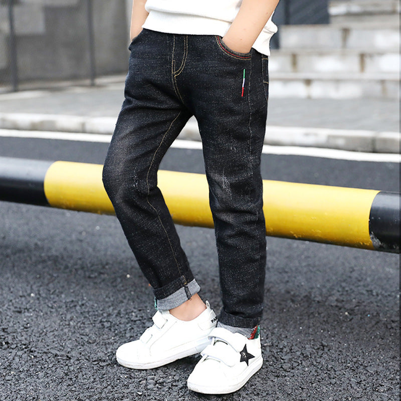 Boys Denim Trousers – Straight Cut Cotton Jeans for Kids 3–8 yrs