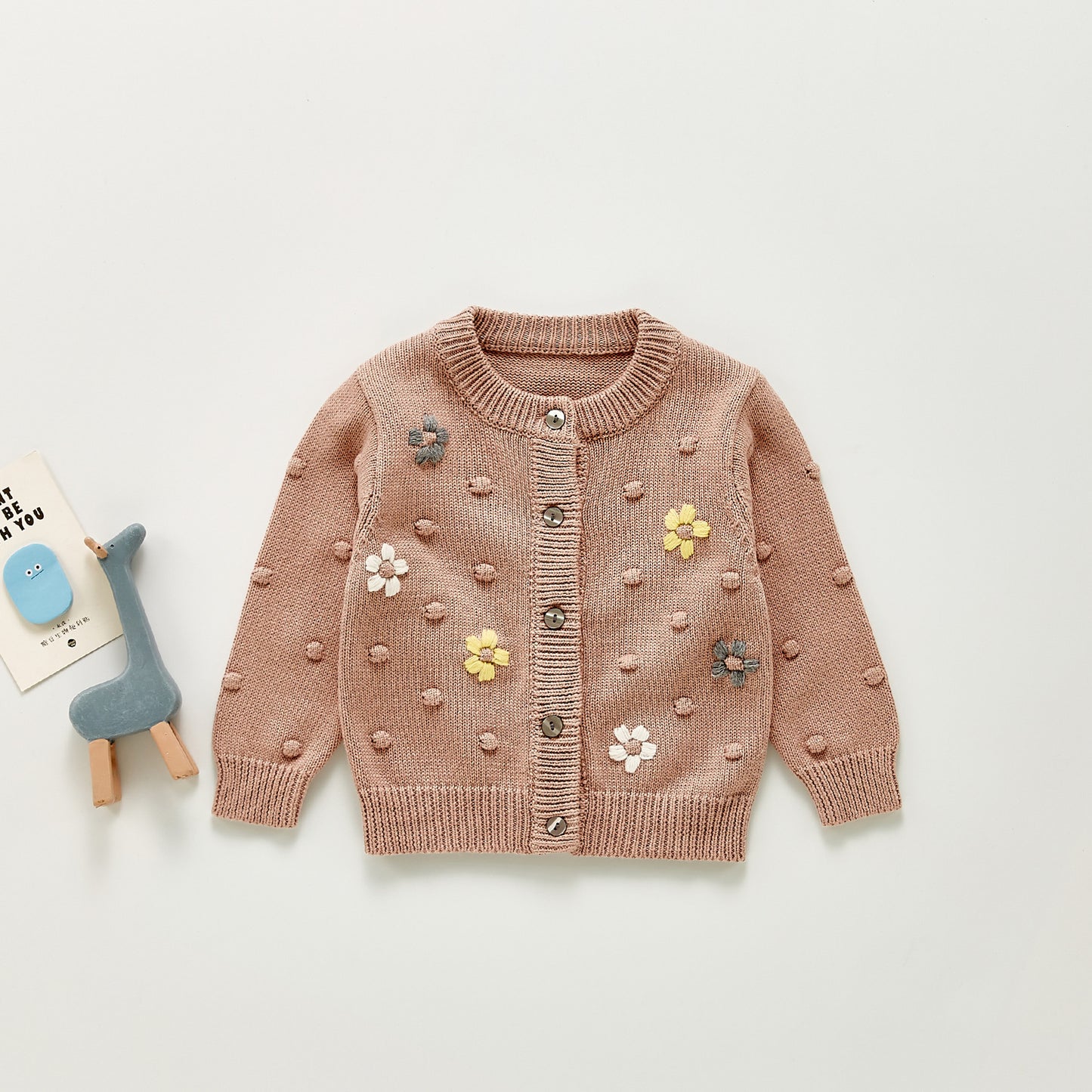 Knitted Cardigan Coat Cotton