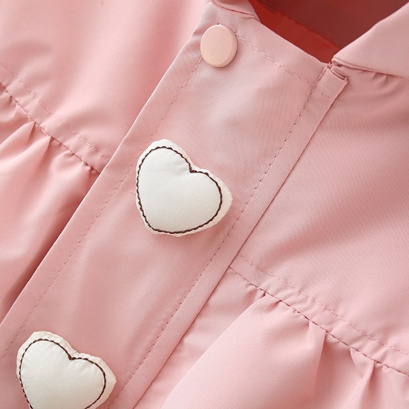 Girls Trench Coat – Stylish Cotton Blend Outerwear for Kids