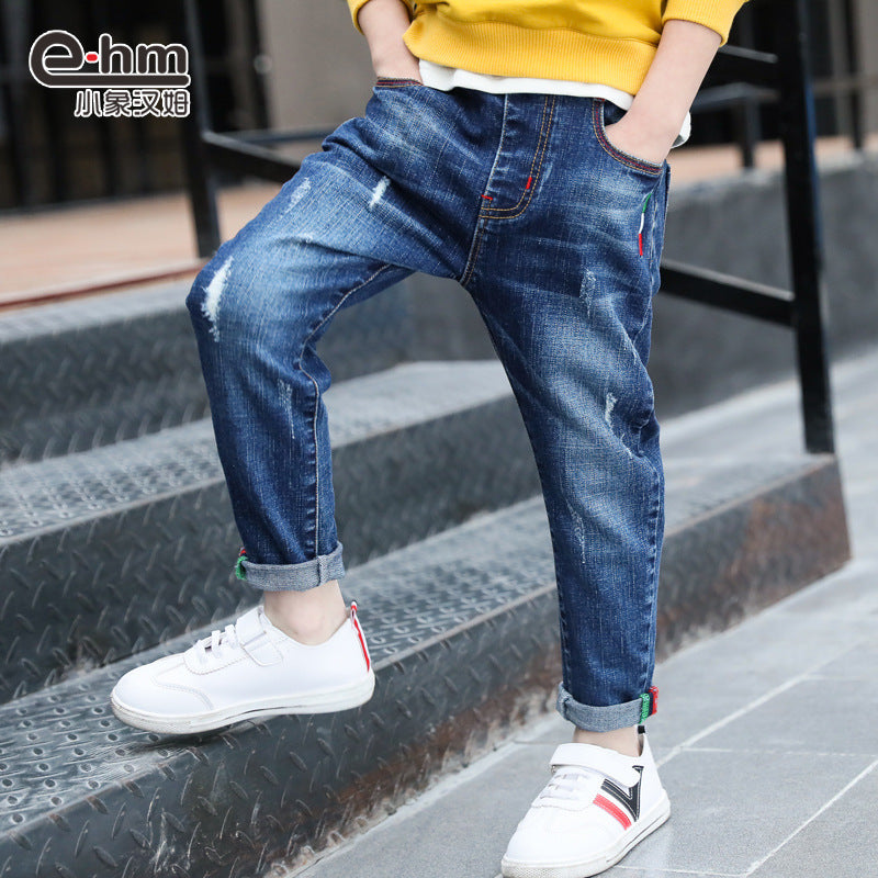 Boys Denim Trousers – Straight Cut Cotton Jeans for Kids 3–8 yrs