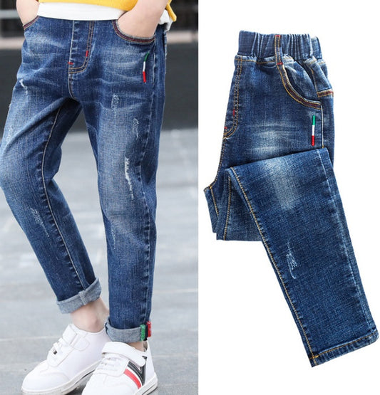 Boys Denim Trousers – Straight Cut Cotton Jeans for Kids 3–8 yrs