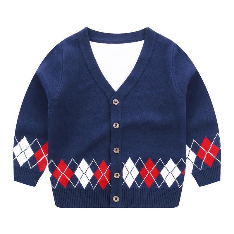 Boys’  V-Neck Sweater | Stylish & Cozy