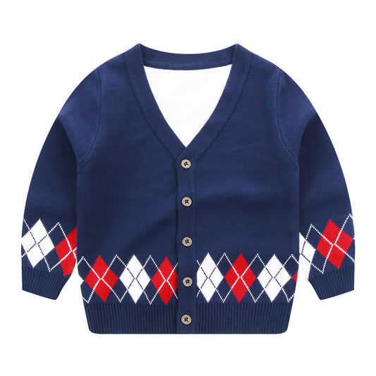 Boys’  V-Neck Sweater | Stylish & Cozy