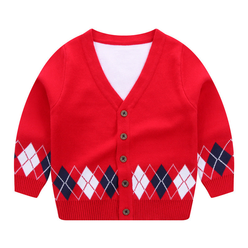 Boys’  V-Neck Sweater | Stylish & Cozy