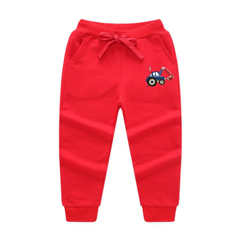 Boys' Solid Color Digger Print Sweatpants