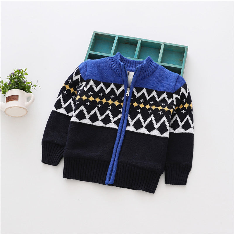 Boy's Cardigan Sweater | Long Sleeve Cotton Knit 3–8 Years – USA & Worldwide