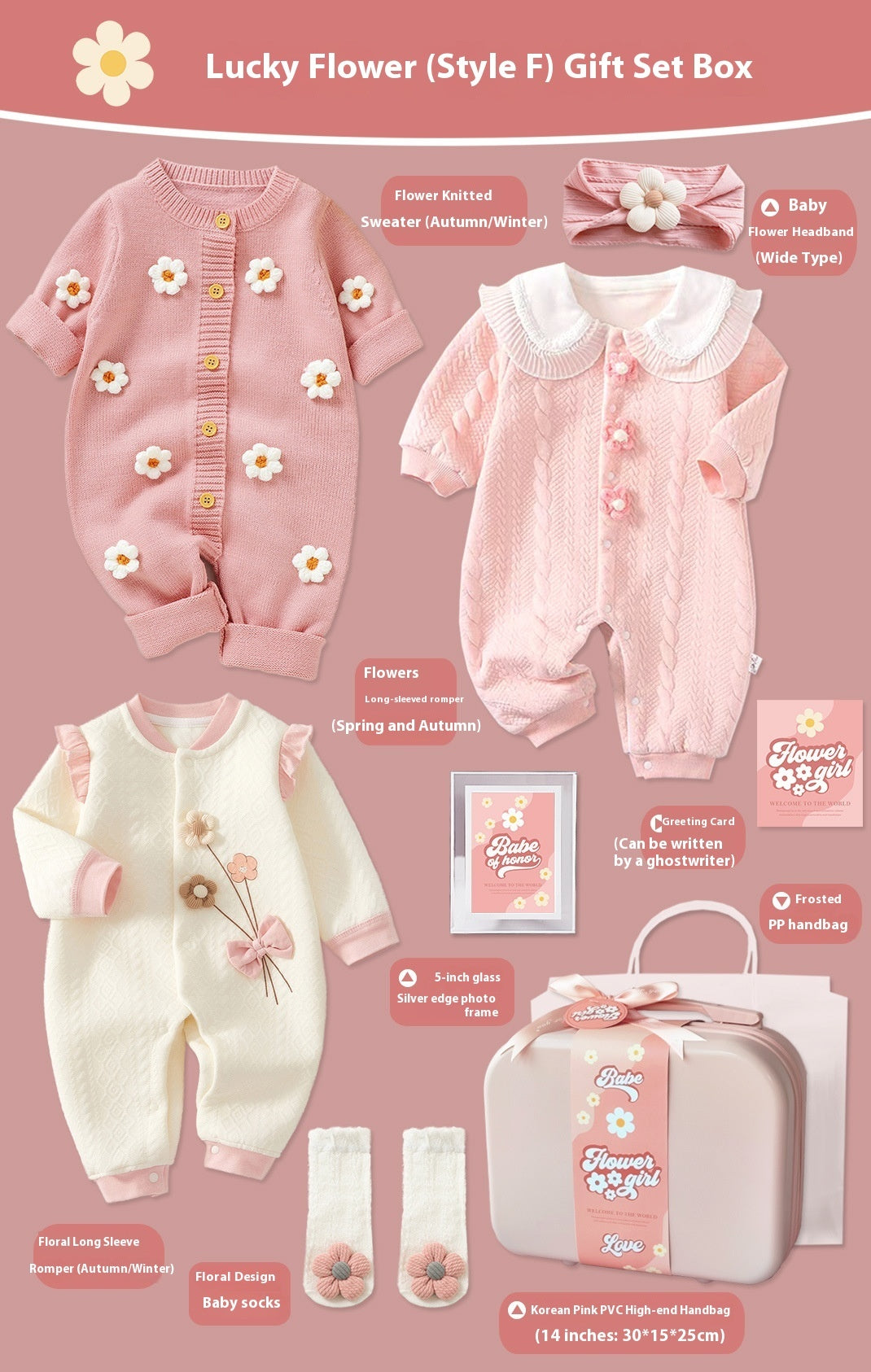 Baby Gift Package Baby Girl Little Princess Flowers