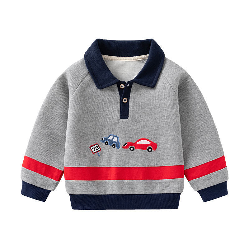 Boys Warm Cotton Bottoming Shirt – Leisure Autumn Outfit