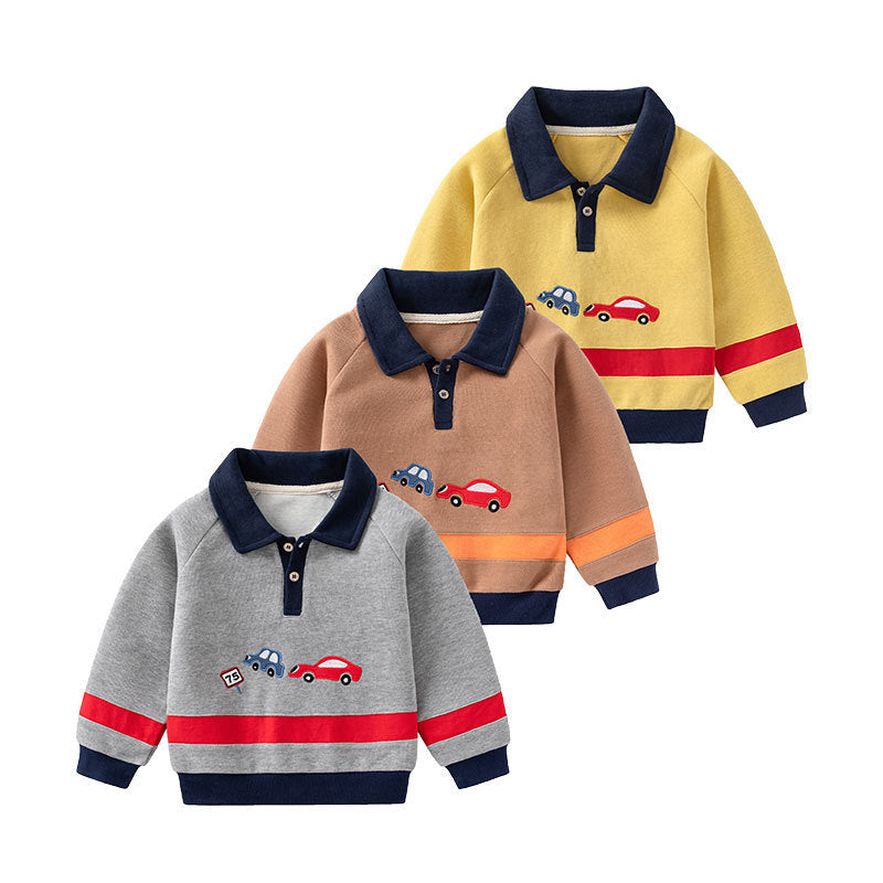 Boys Warm Cotton Bottoming Shirt – Leisure Autumn Outfit