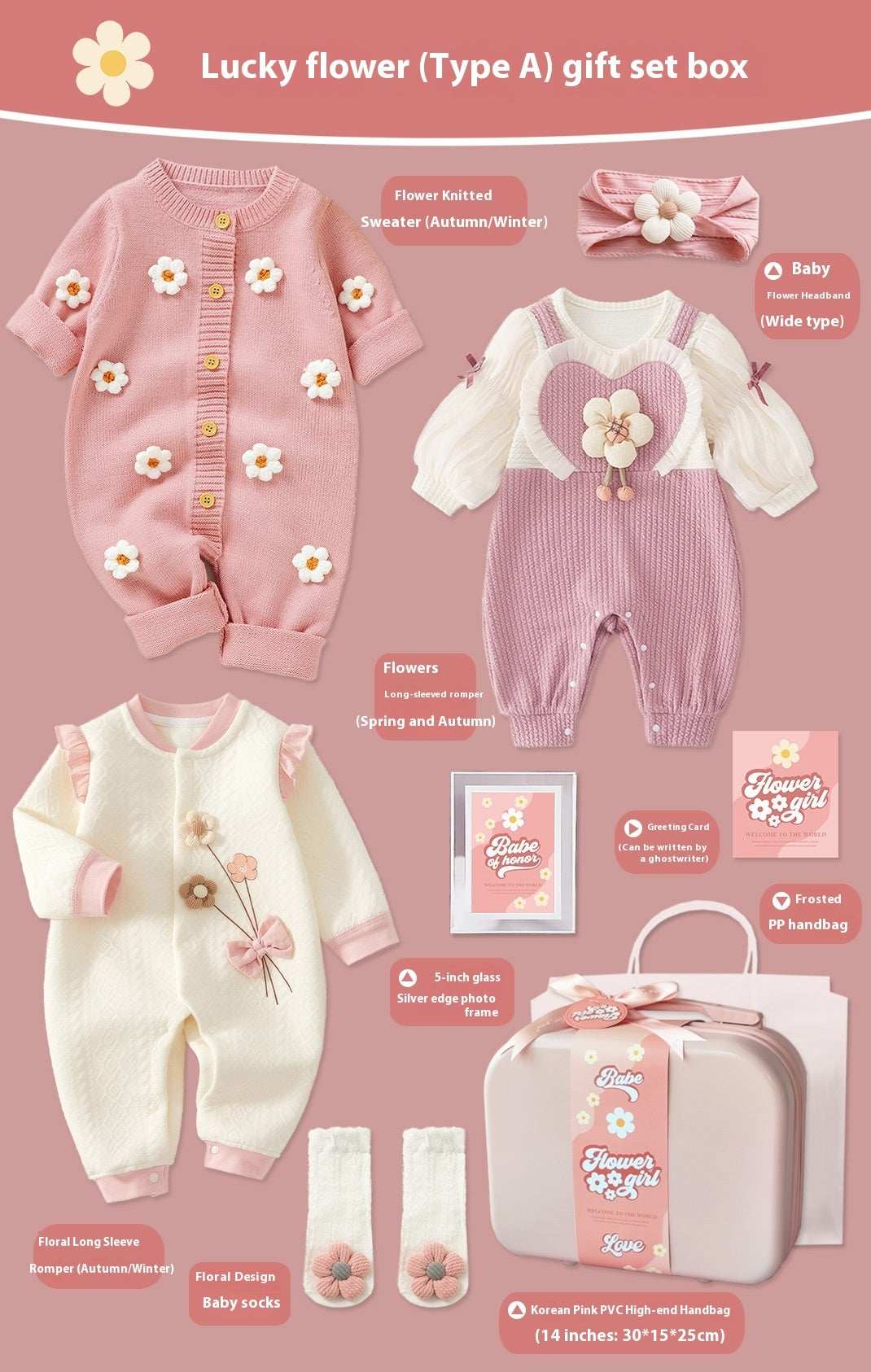 Baby Gift Package Baby Girl Little Princess Flowers