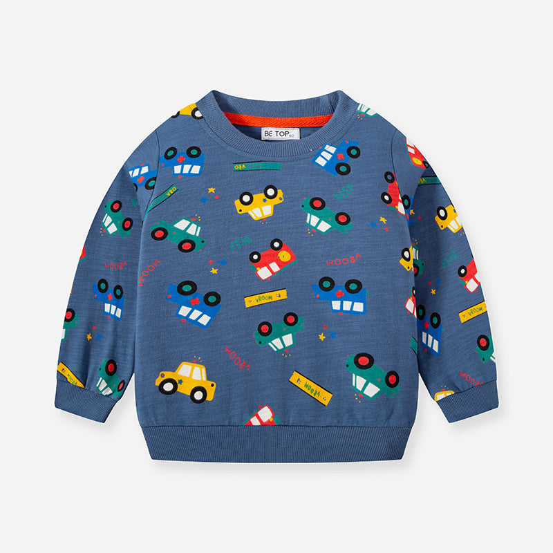 Boy's Sweatshirt Full Print Bottoming Shirt Top