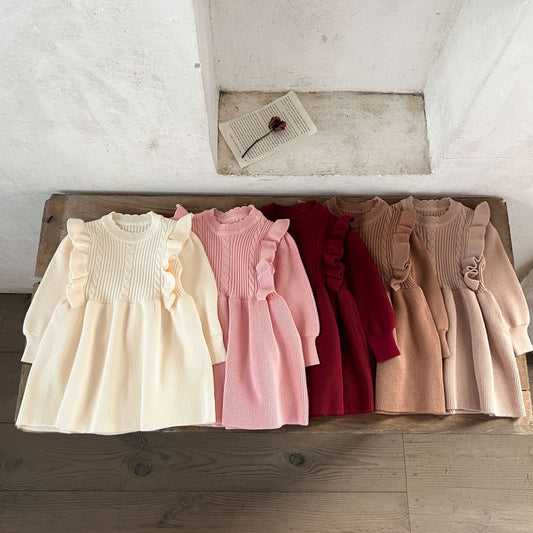 Cotton Wool Woven Autumn And Winter Thermal Dress