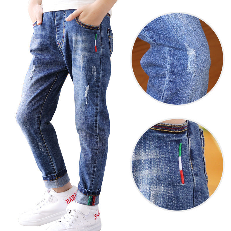 Boys Denim Trousers – Straight Cut Cotton Jeans for Kids 3–8 yrs