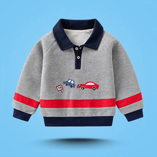 Boys Warm Cotton Bottoming Shirt – Leisure Autumn Outfit