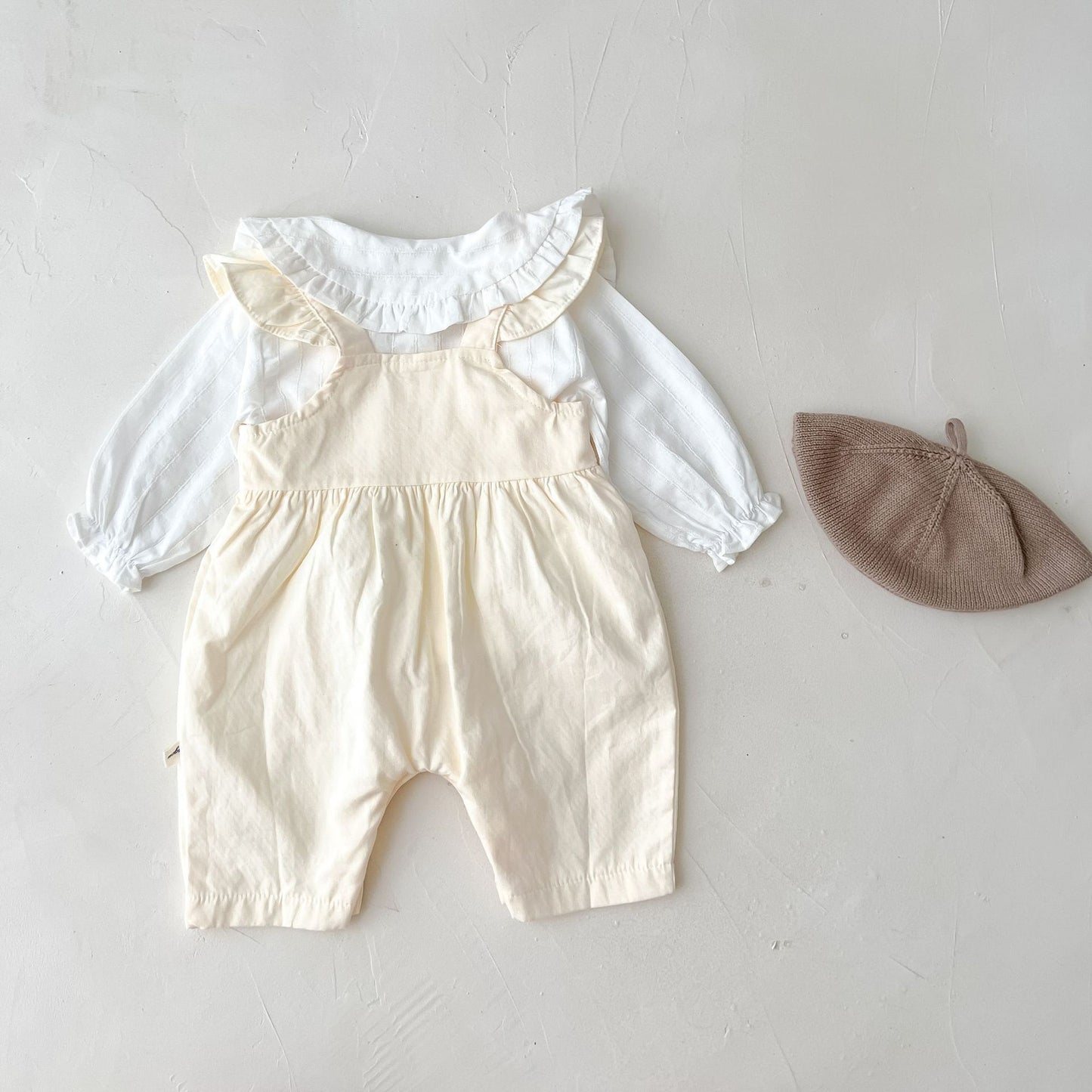Loose Adjustable Suspender Romper for Baby Girls – Soft Cotton | Louna Kids