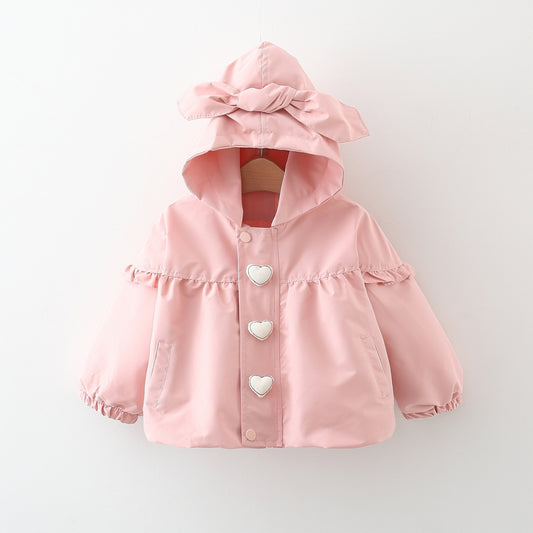 Girls Trench Coat – Stylish Cotton Blend Outerwear for Kids