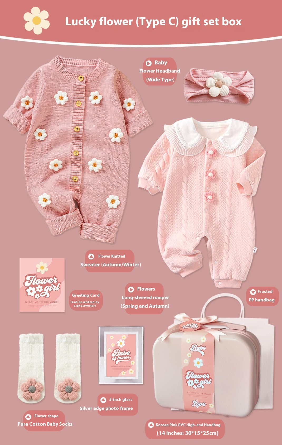 Baby Gift Package Baby Girl Little Princess Flowers