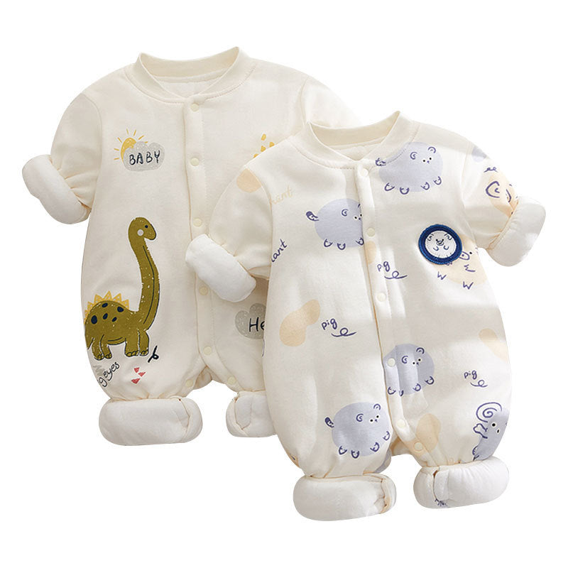 Cotton Baby Romper • 100% Cotton Long-Sleeve Newborn/Infant Romper – Louna Kids