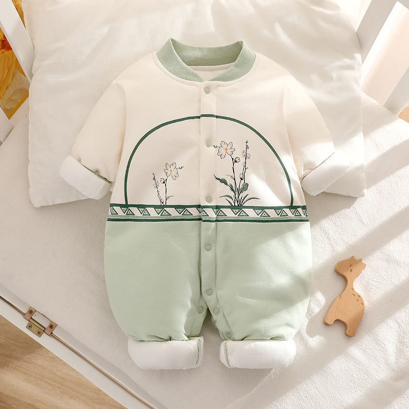 Cotton Baby Romper • 100% Cotton Long-Sleeve Newborn/Infant Romper – Louna Kids