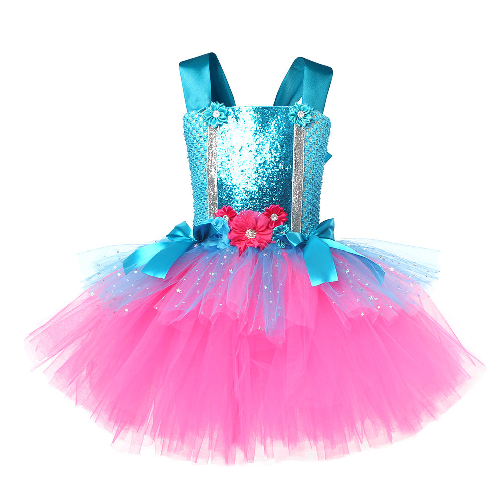 Girls' Halloween Trolls Anime Dress Costume