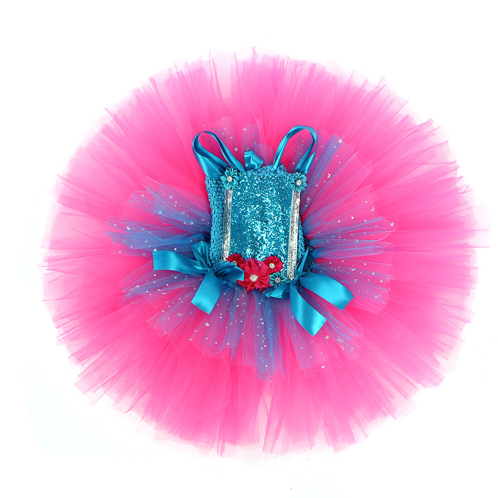 Girls' Halloween Trolls Anime Dress Costume
