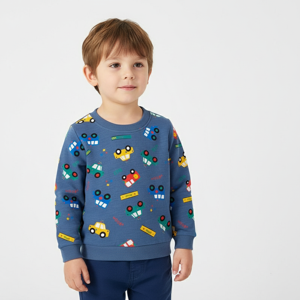 Boy's Sweatshirt Full Print Bottoming Shirt Top