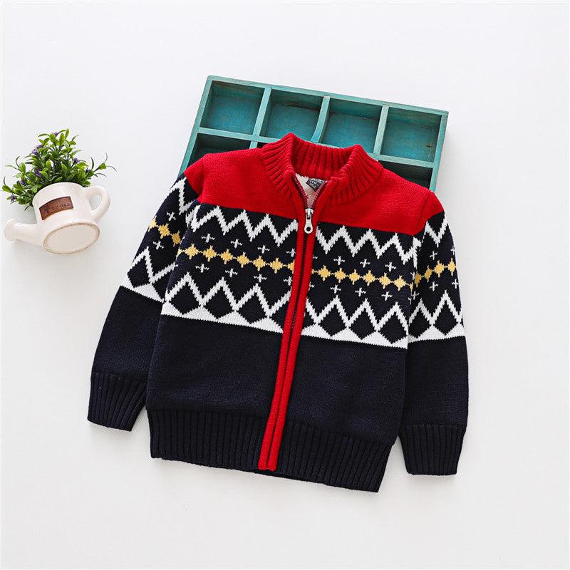 Boy's Cardigan Sweater | Long Sleeve Cotton Knit 3–8 Years – USA & Worldwide