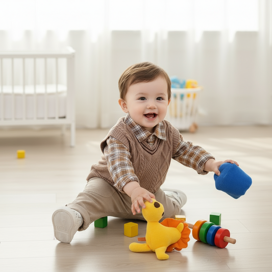 Boy Sweater Vest Three-Piece Set – Stylish Cotton Outfit for Spring & Autumn | LounaKid