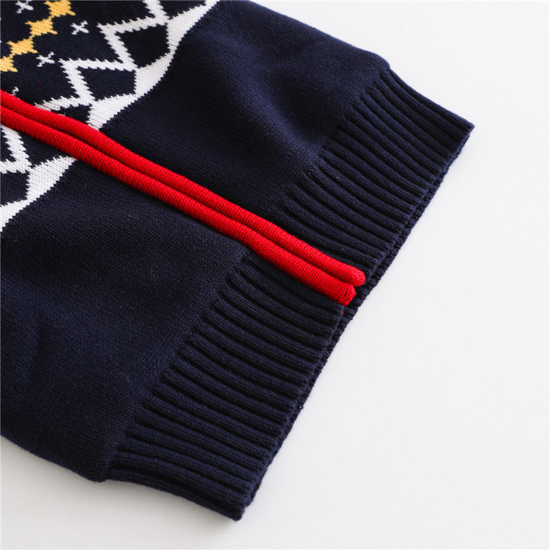 Boy's Cardigan Sweater | Long Sleeve Cotton Knit 3–8 Years – USA & Worldwide
