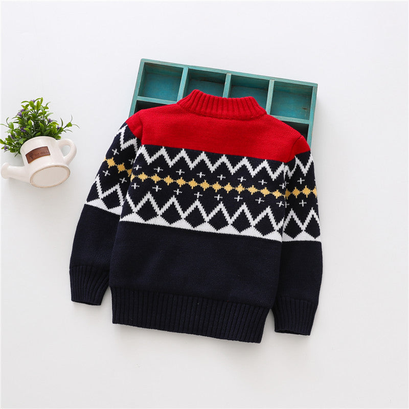 Boy's Cardigan Sweater | Long Sleeve Cotton Knit 3–8 Years – USA & Worldwide