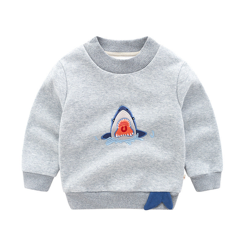 Boys Hooded Fleece Sweatshirt – Cartoon & Animal Pullover | LounaKids