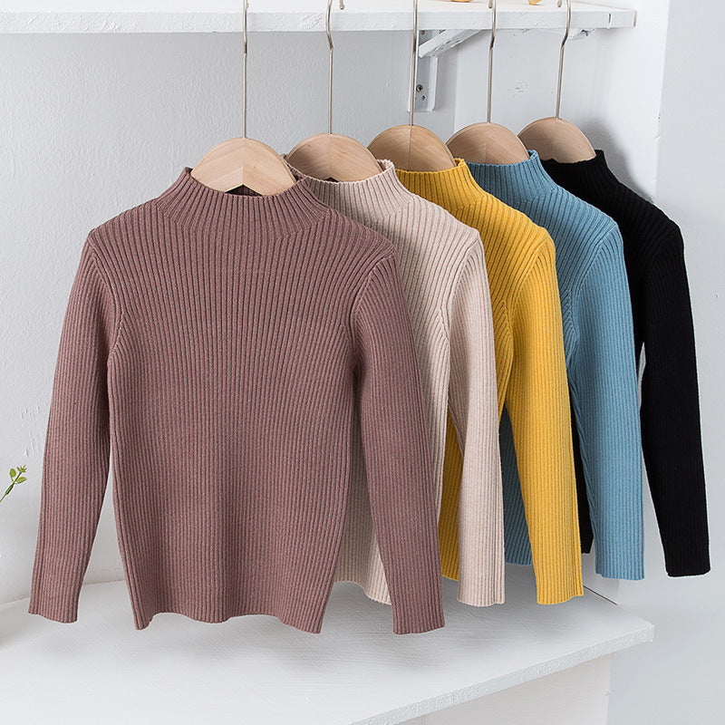 Mock Neck Sweater Knitwear Top