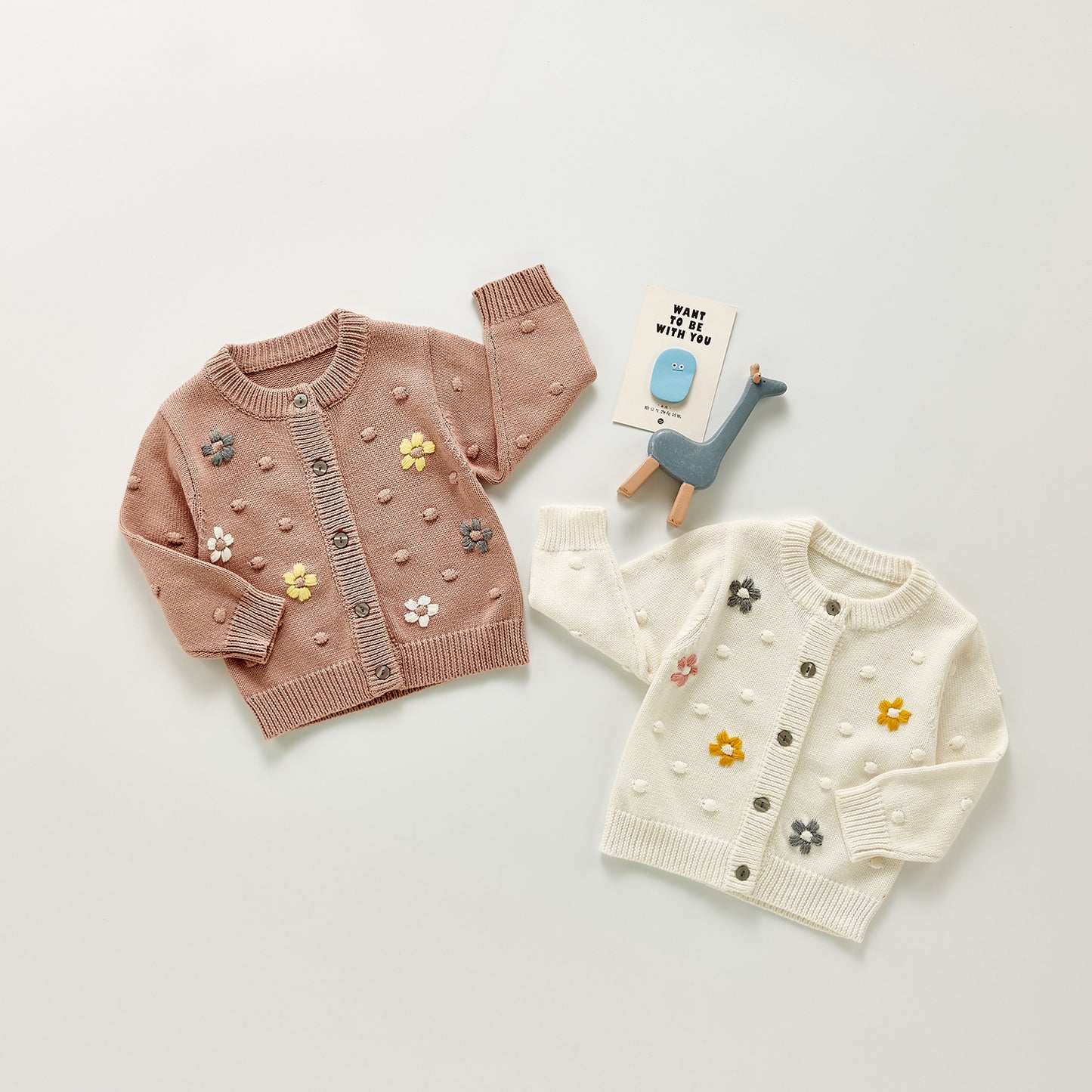 Knitted Cardigan Coat Cotton