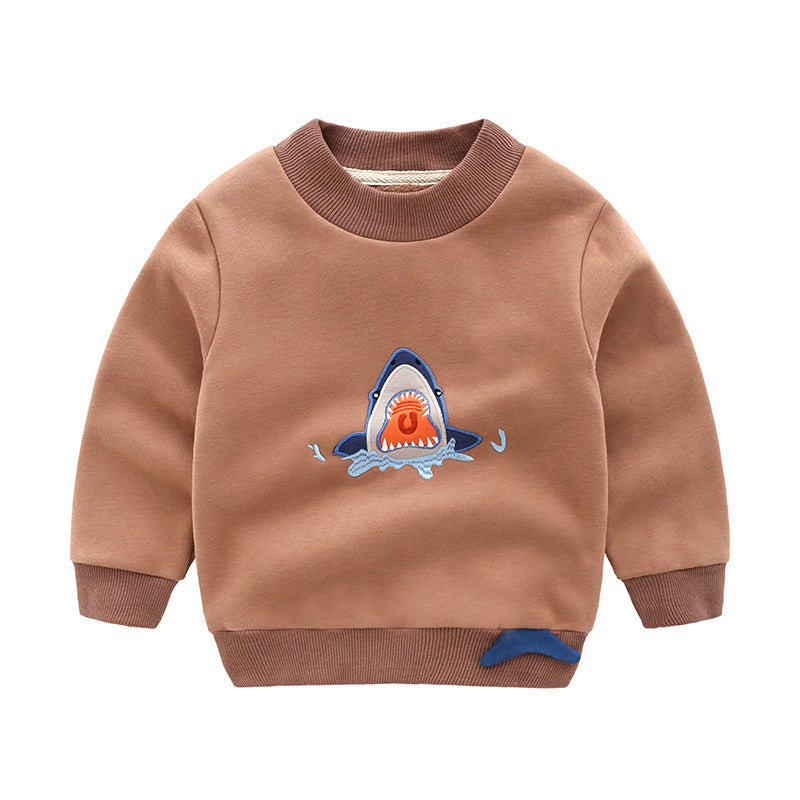 Boys Hooded Fleece Sweatshirt – Cartoon & Animal Pullover | LounaKids