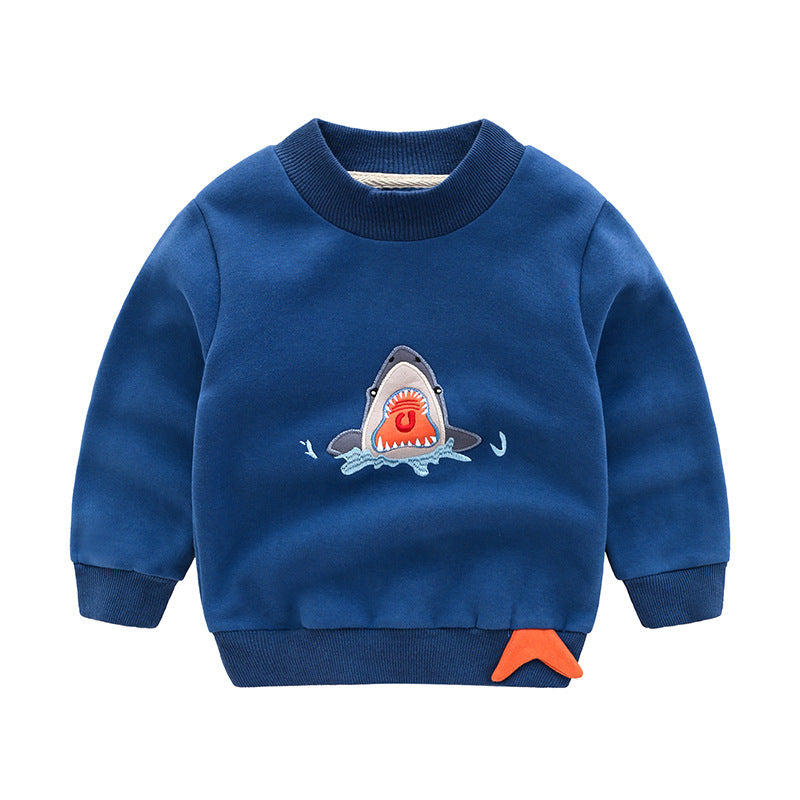 Boys Hooded Fleece Sweatshirt – Cartoon & Animal Pullover | LounaKids